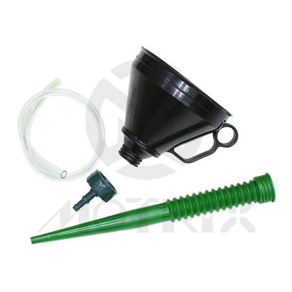 Flexible-spout funnel black , capacity:1200cc , dimension:165*165*480mm