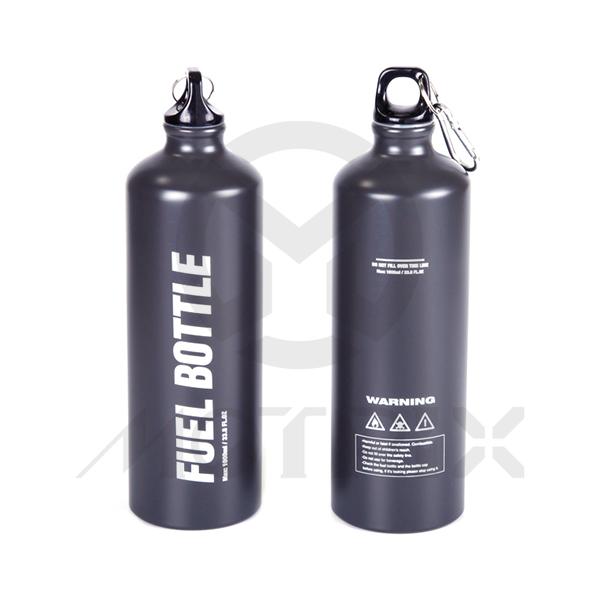 Aluminum fuel bottles 1.0L. Color: matte black