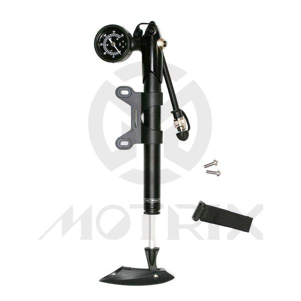 2 in 1 mini shock pump with removable gauge