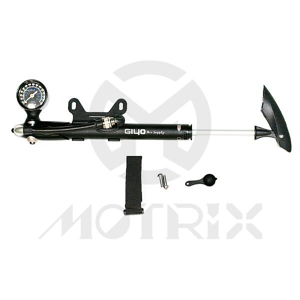 2 in 1 mini shock pump with dual face removable gauge