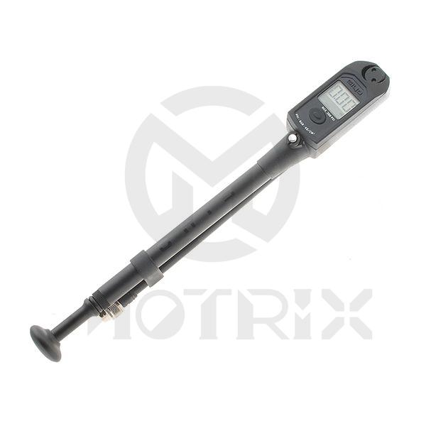 Alum shock pump with digital gauge battery is changeable LCD display of the digital gauge Max. pressure 300psi/20bar