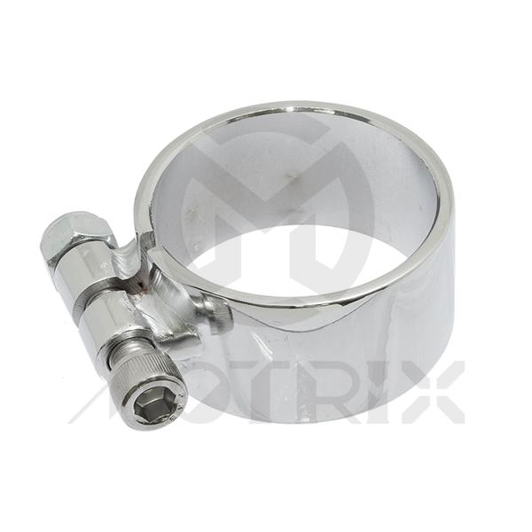 Chrome exhaust clamp size : d/48mm w/27mm