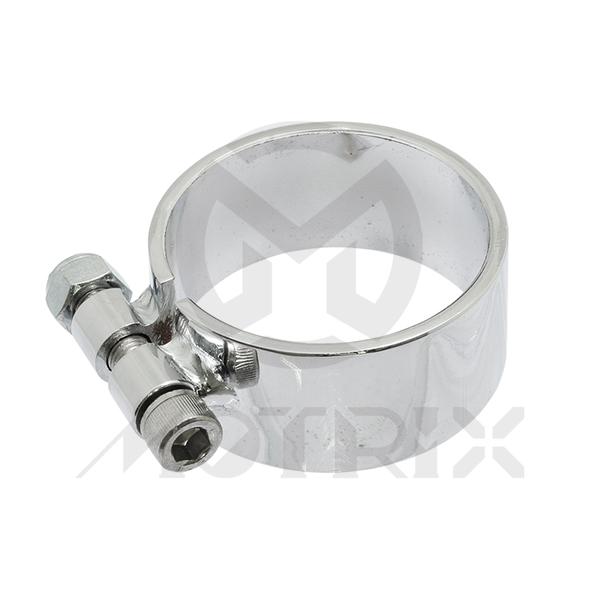 Chrome exhaust clamp size: d/55mm w/27mm