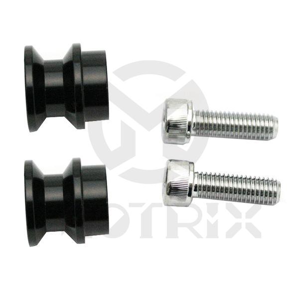 Black crash protectors and for the motorcycle stand use 8mm