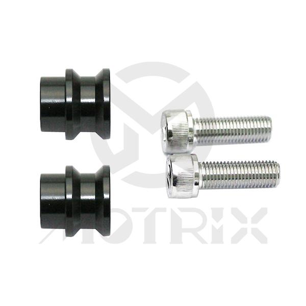 Black crash protectors and for the motorcycle stand use 10mm