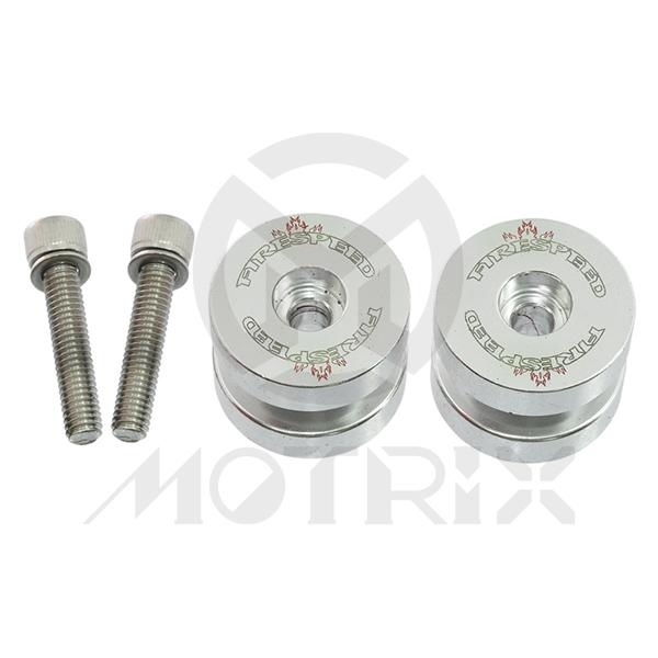 Swingam spools silver for YAMAHA R1, R6, R6S, YZF600