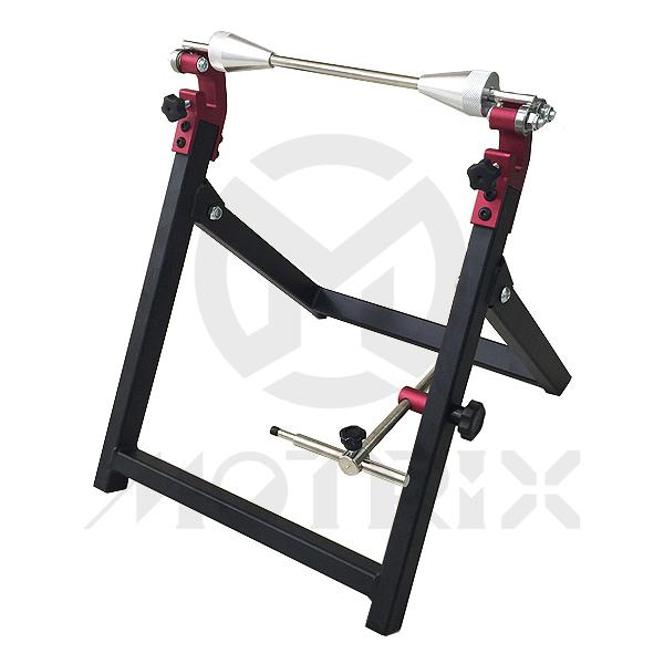 Wheel truing, balancing and bearing check folding stand, black