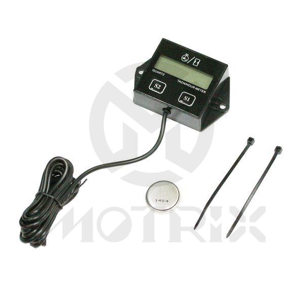 Lcd backlight tachometer and hour meter