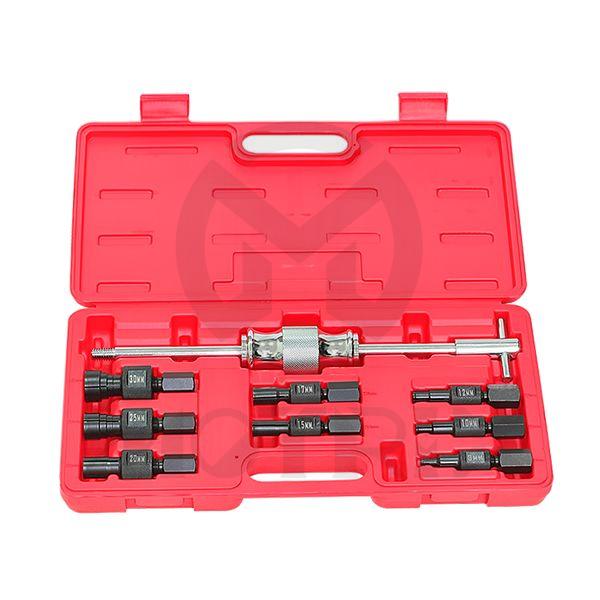 Blind bearing removal set 8,10,12,15,17,20,25,30mm id‧set includes 30, 25, 20, 17, 15, 12, 10 and 8mm collets‧2 pound slide-hammer