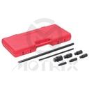Wheel bearing remover set, remover sizes:  9.9Mm, 11.9Mm, 14.9Mm, 16.9Mm,18.9Mm,19.9Mm, and 24.9Mm