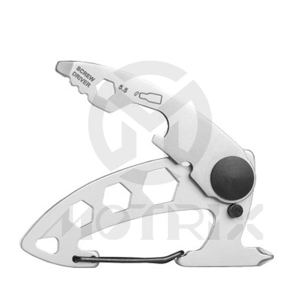 Pocket tools (Key Chain / Bottle Opener / 5.5mm/7mm/8mm/ 10mm Hexagon Wrench / Flat Screwdriver  / Phillips Screwdriver  / Key Hole )