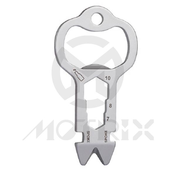 Pocket tools (Key Hole / Bottle Opener / Nail Puller / 7mm/8mm/10mm Hexagon Wrench / Spoke Tools)