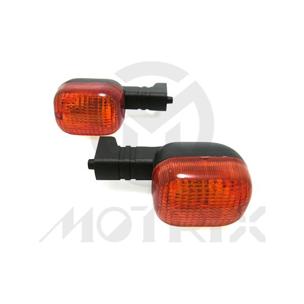 Universal rear indicators for BWS100, amber lens/black base