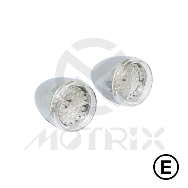 Universal indicators(LED), clear lens, with E-mark