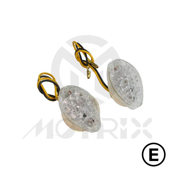 Fairing D lights for HONDA(LED), clear lens, with E-mark