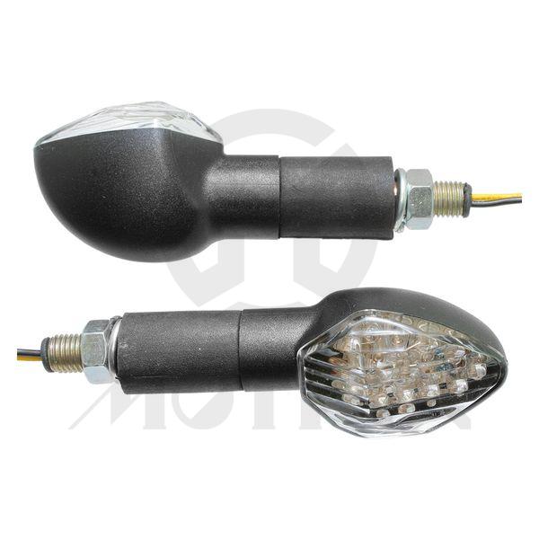 Universal winkers(LED), clear lens, long stem