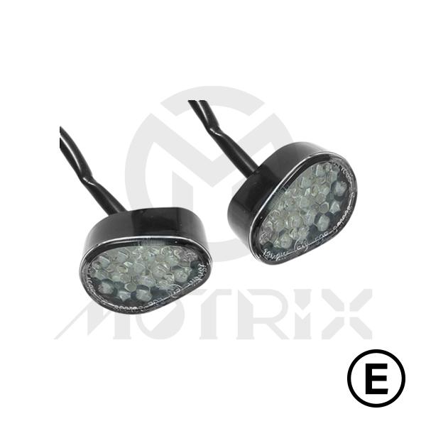 Universal winkers(LED)for YAMAHA R1 07, clear lens, with E-mark