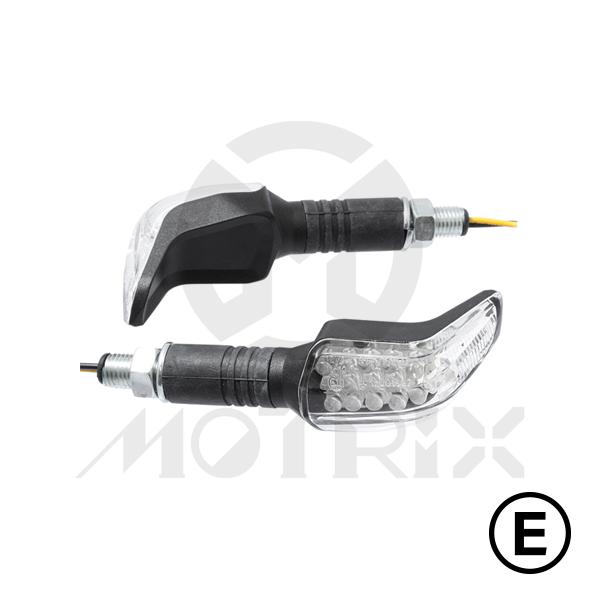 Universal winkers(LED), clear lens, long stem, with E-mark