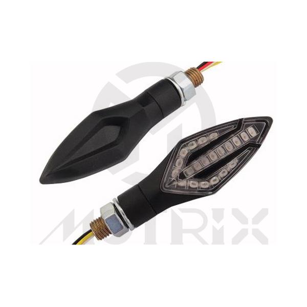 Universal rear: sequential LED indicator with taillight, with E-mark