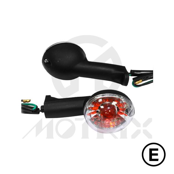 Universal indicators, clear lens, with E-mark