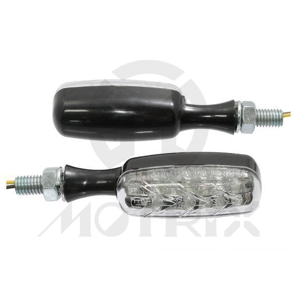 Universal winkers(LED), clear lens, with E-mark