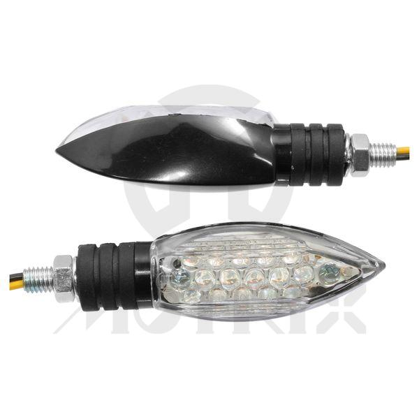 Universal winkers(LED), clear lens, with E-mark