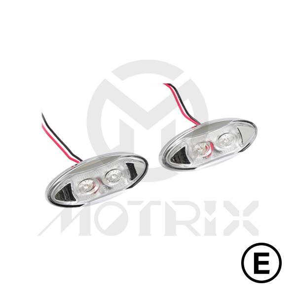 Universal indicators(LED), clear lens, with E-mark
