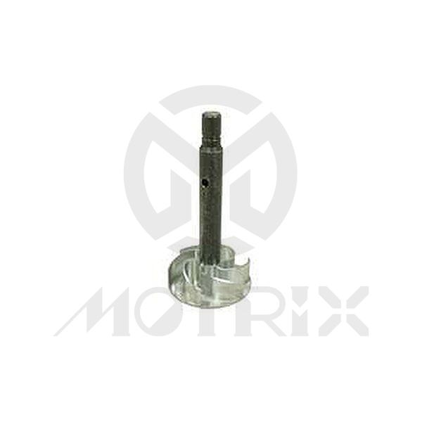 Shaft impeller For YAMAHA YFZ350, RZ350. Shaft O.D.0.393' + pin hole: 3.2mm. Material: Impeller aluminum + Shaft SCM440