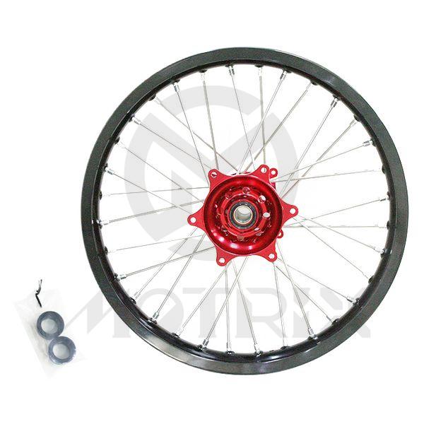 Rear wheel set 2.15X19'' for HONDA 2013 CRF250R, CRF450R, CRF250RX, CRF450RX, CRF450RWE red hub with black rim and silver spoke