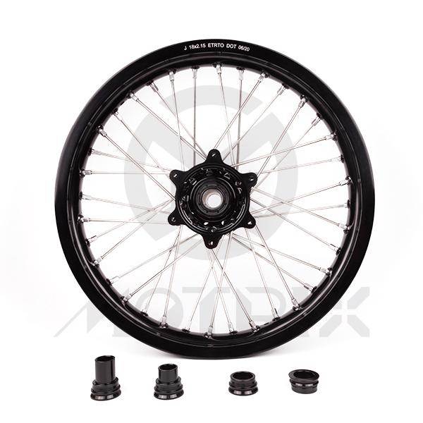 Rear wheel set 2.15X18'' for KTM 125SX, 150X-CW, 250EXC-F, 525SX-F, HUSQVARNA FC250, TE300, GASGAS EC250, EX350F, MC450F