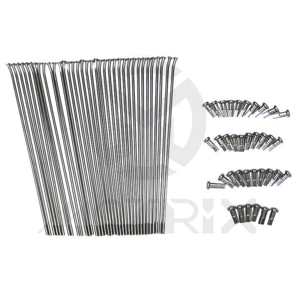 Front 21'' stainless steel spoke & nipple for KAWASAKI KX 125, KX 250, SUZUKI RM-Z 250, YAMAHA WR 250 F, WR 450 F, YZ 85/100/125/175/250/450/490 36pcs