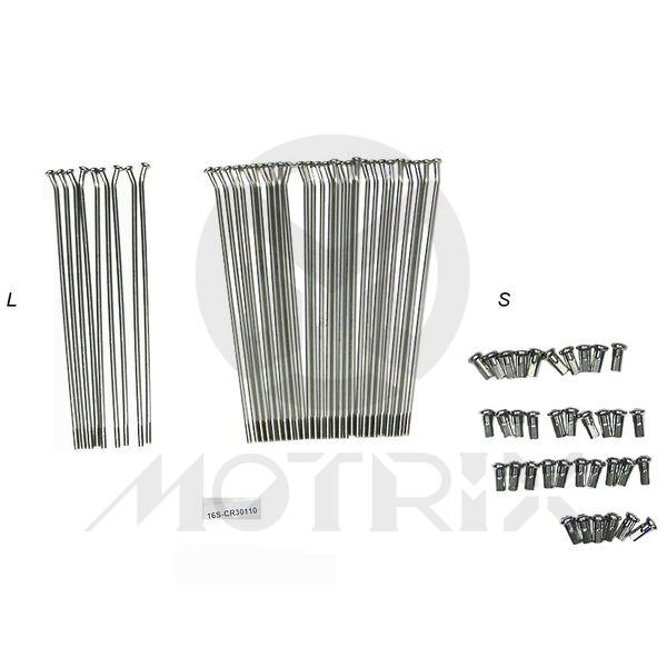 Rear 19''X2.15 stainless steel spoke & nipple for KAWASAKI KX 125/250/450, SUZUKI RM-Z 250 36pcs