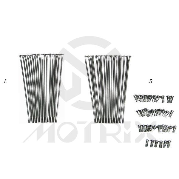 Rear 18''X2.15 stainless steel spoke & nipple for WR 250 F, WR 450 F, YZ 65/85/100/125/250/360/400/450/490 36pcs