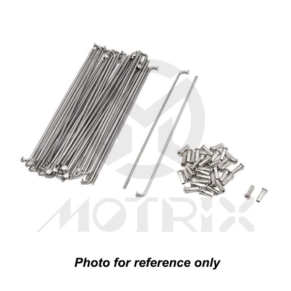Rear 18'' coated steel spoke & nipple for BETA 300 RX, EVO 250 2T, X-Trainer 250, GASGAS EX 450F, TXT 300 Racing, KTM 100 SX, 125 XC, 150 EXC, 200 MXC, 250 SX-S, 450 XCR-W, XC-F 350 36pcs