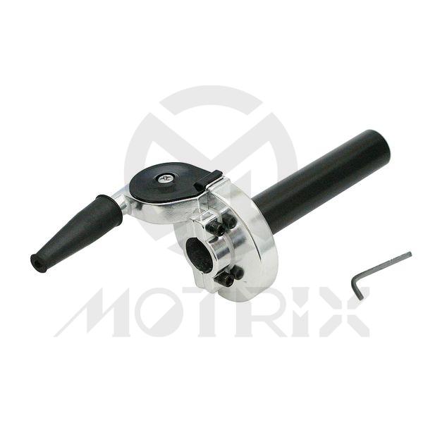Turbo throttle for YAMAHA YZF250 98-03. Open carburetors 28-38mm, polish with black tube