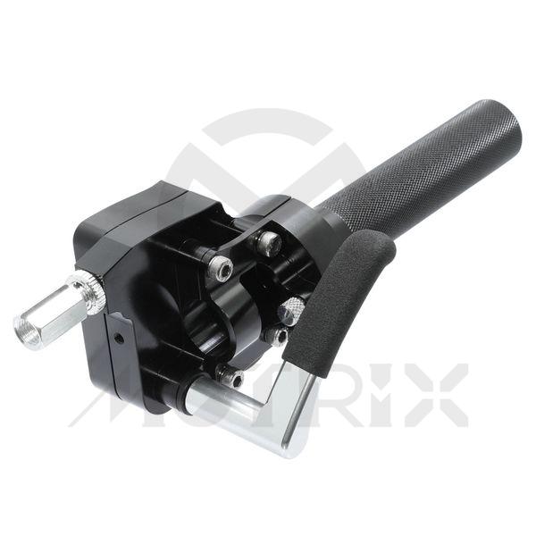 ATV Dual twist throttle and thumb throttle (AL6061), color: black