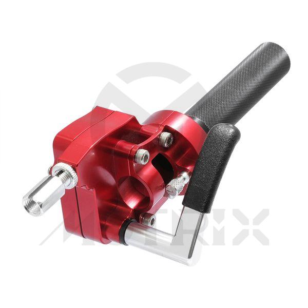 ATV Dual twist throttle and thumb throttle (AL6061), color: red