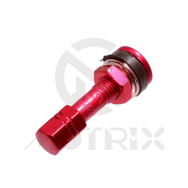 Aluminum tire valve red