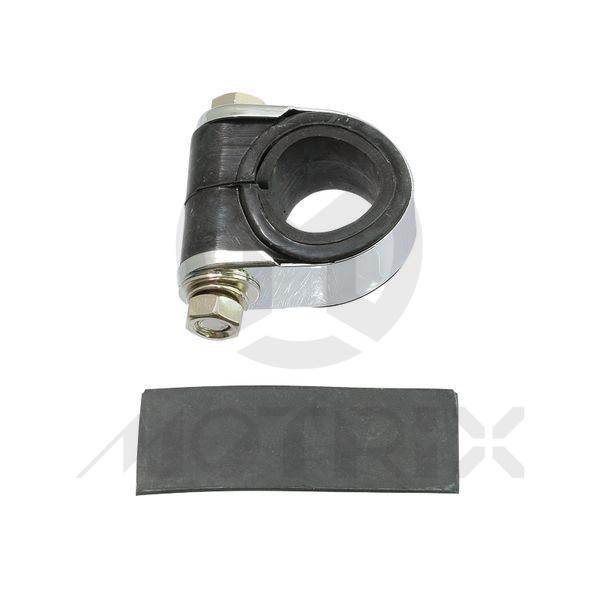 Bracket for mini tachometer or speedometer. Fits 22.2mm and 1'' handlebars.