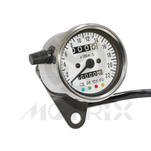 Speed/odometer/trip, mechanical,D/60mm/ LED light, 0-220 km/h white