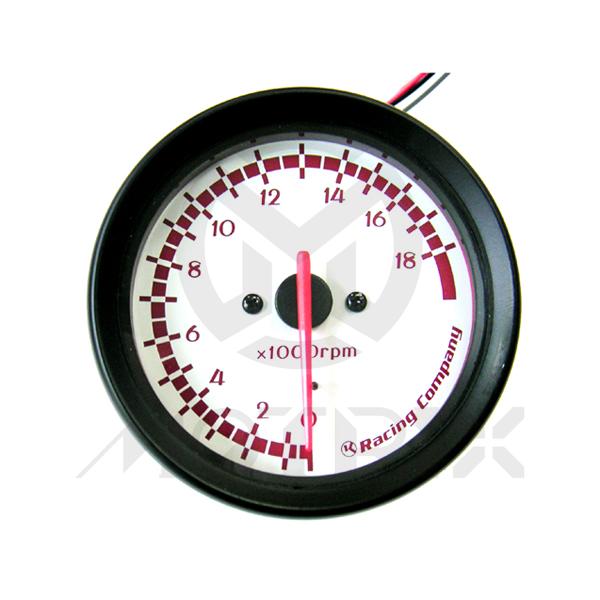 Tachometer, D/80mm, 0-18x1000RPM, 12V/electric