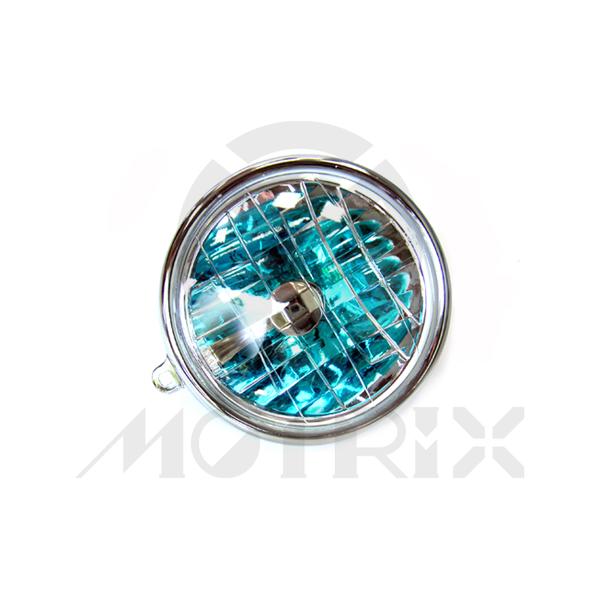 Headlight blue diamond lens, 6V 25W bulb, for HONDA CB100 / MB100