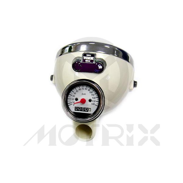 Complete headlight with white meter 12V 30 / 30W, for monkey