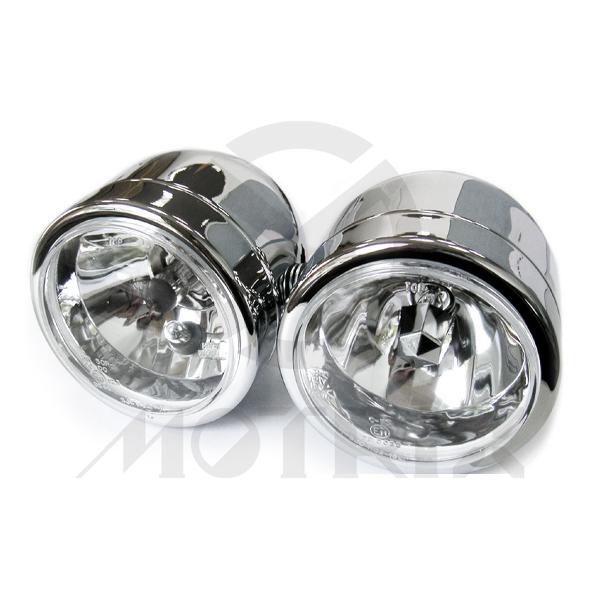 Twin headlight 4" side mount bulb H4, with E-mark
