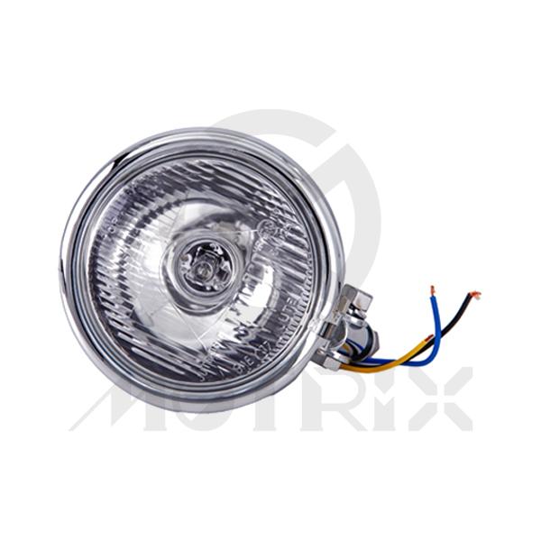 Headlight 4 1/2'' driving light bottom mount, chrome H3 12V 55W, DOT approved