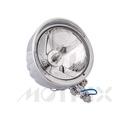 Buffalo headlight 4 1/2'' button mount, diamond lens, H3 12V 60/55W with visor, with E-mark