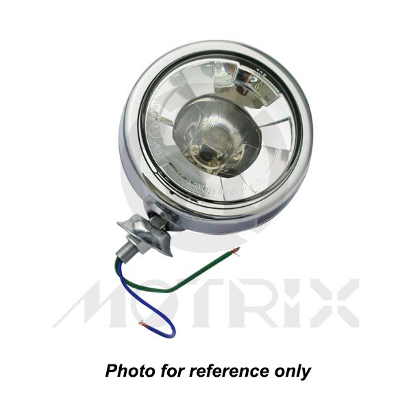 4'' LED headlight bottom mount, Matte black, ECE approval, High beam