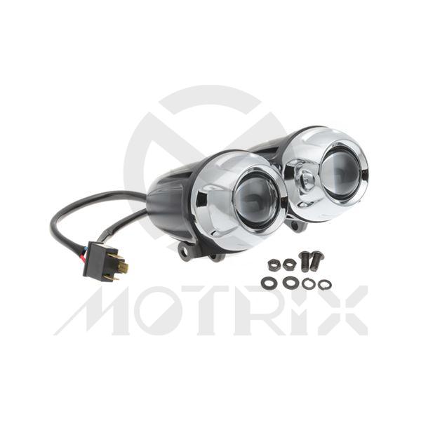 Twin 6'' H1 headlight, with E-mark, right low beam/left high beam