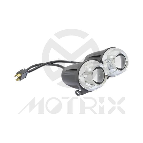 Twin 6'' H1 headlight, with E-mark, left low beam/right high beam