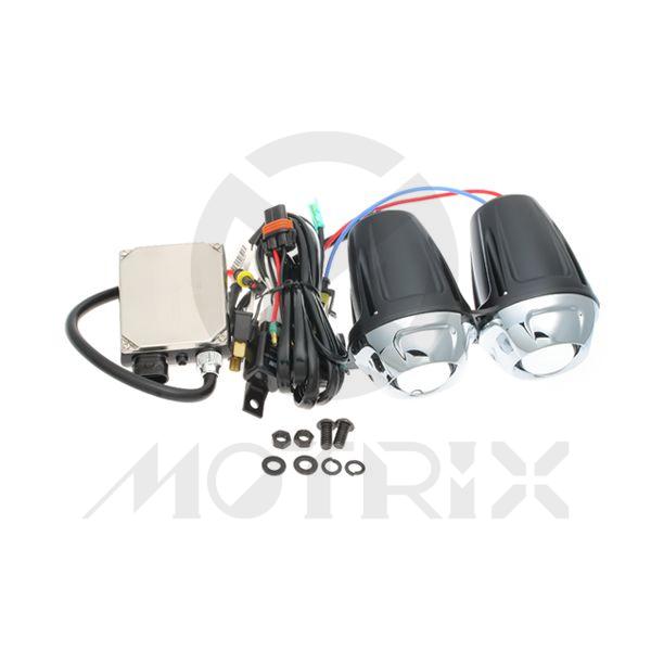 Twin 6'' HID headlight, right low beam/left high beam